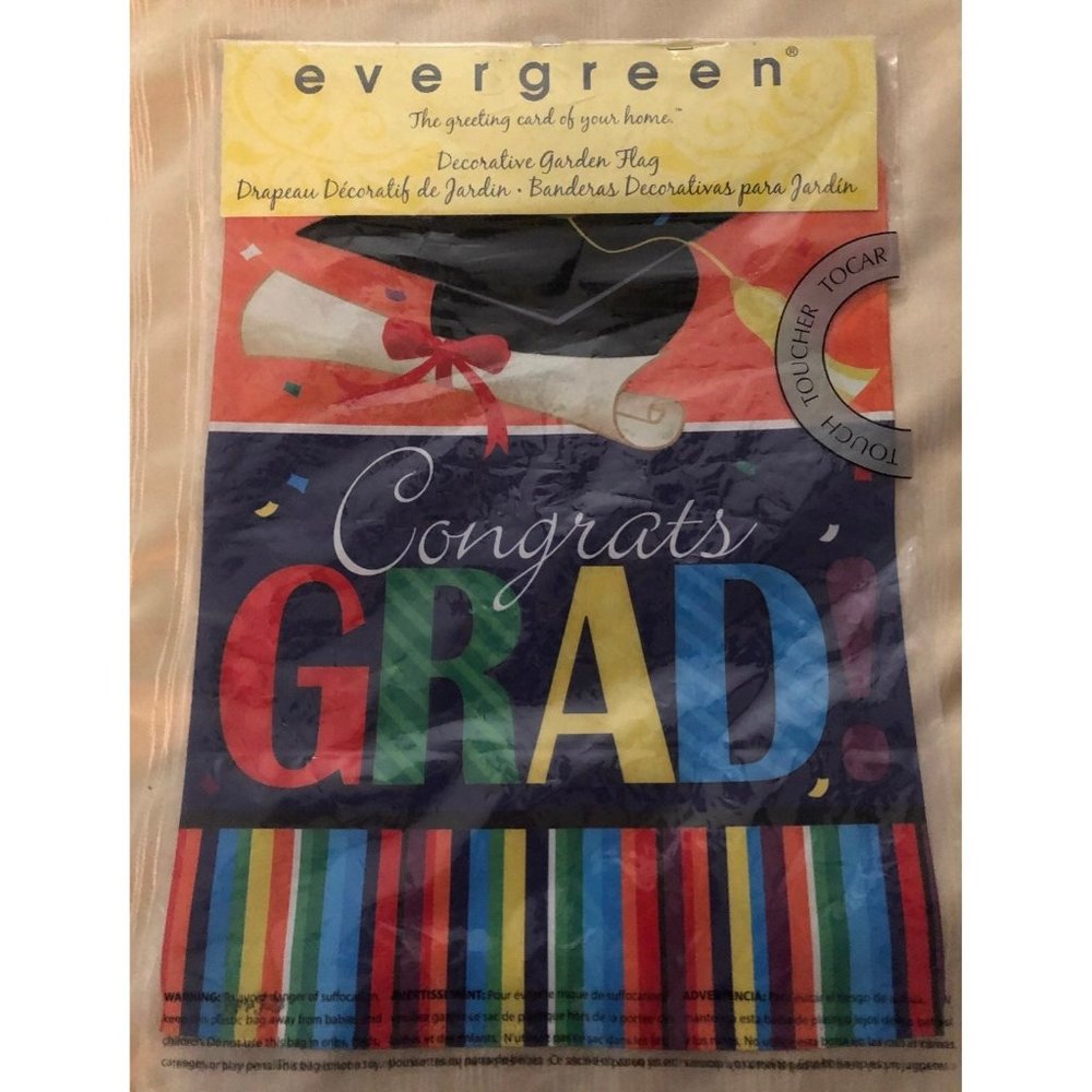 Evergreen small graduation flag